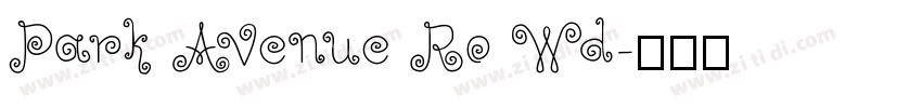 Park Avenue Ro Wd字体转换